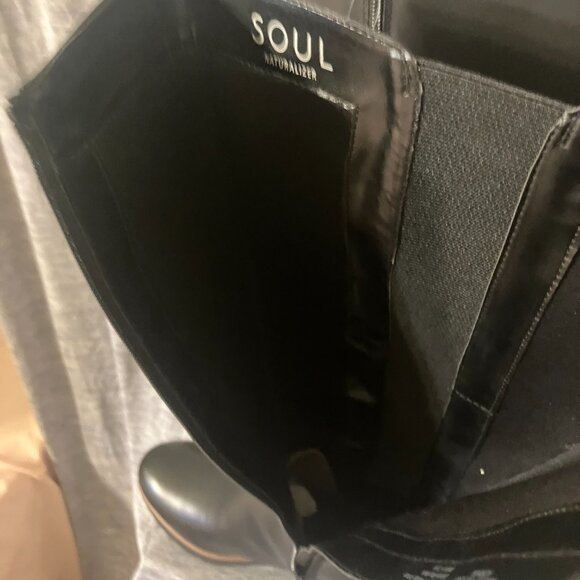 NATURALIZER SOUL (WIDE CALF) 'ADRIAN' Knee-High Leather Boot w/Zipper - Picture 4 of 4